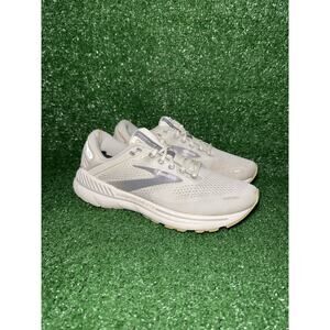 Brooks Adrenaline GTS 22 Womens Size 9 White Grey Running Shoes Athletic Sneaker